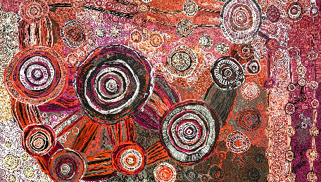 ‘Kapi Tjukula’ artwork by Aunty Yaritji Heffernan